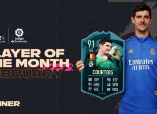 Courtois Raih Player of The Month Award Februari 2022